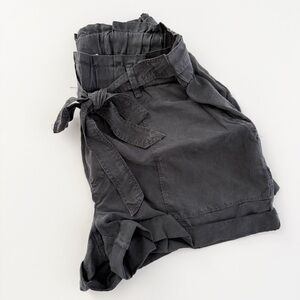 Aerie Washed Charcoal Drawstring Shorts - Medium
